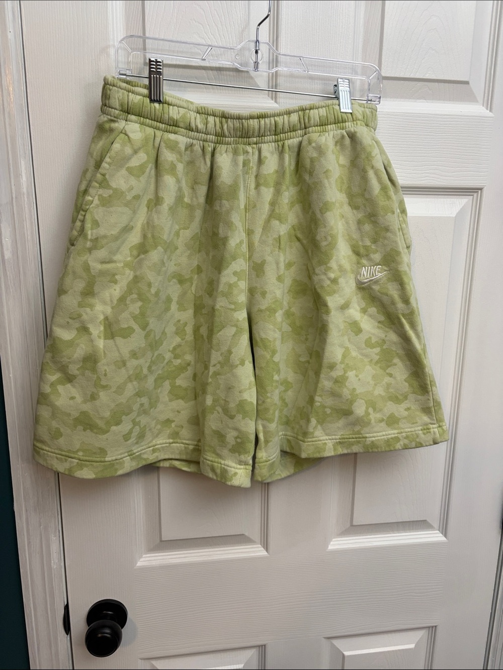 Nike Light Green Camo Athletic Shorts